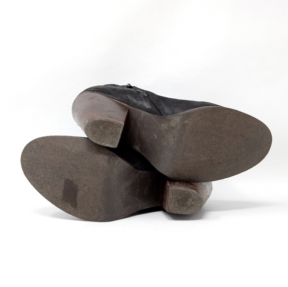 Diba Women's Size 6.5M Black Leather Double Zip Ankle Booties - Picture 12 of 15